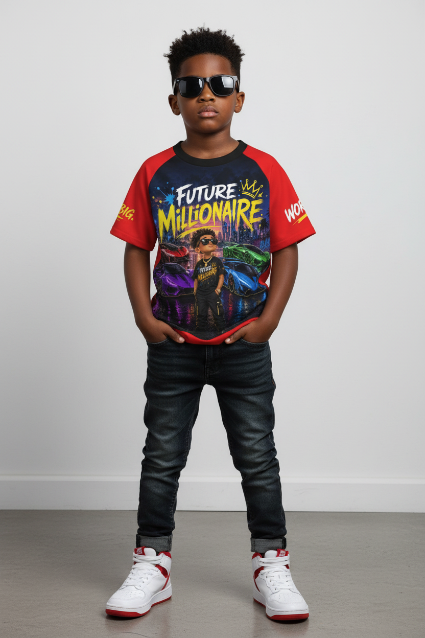 Boys Supercars Future Millionaire Tee
