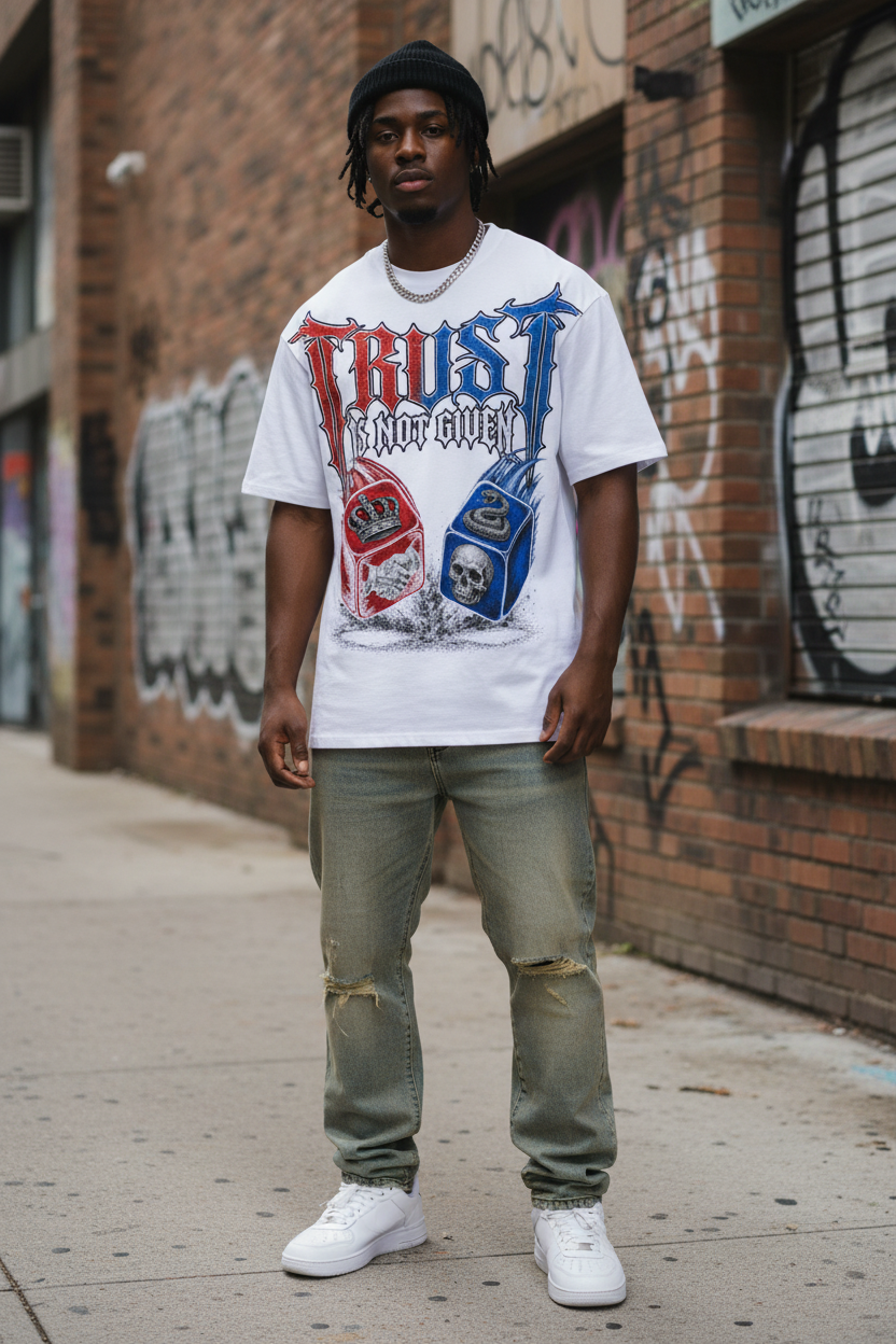 Trust Is a Gamble Oversized Cotton T-shirt