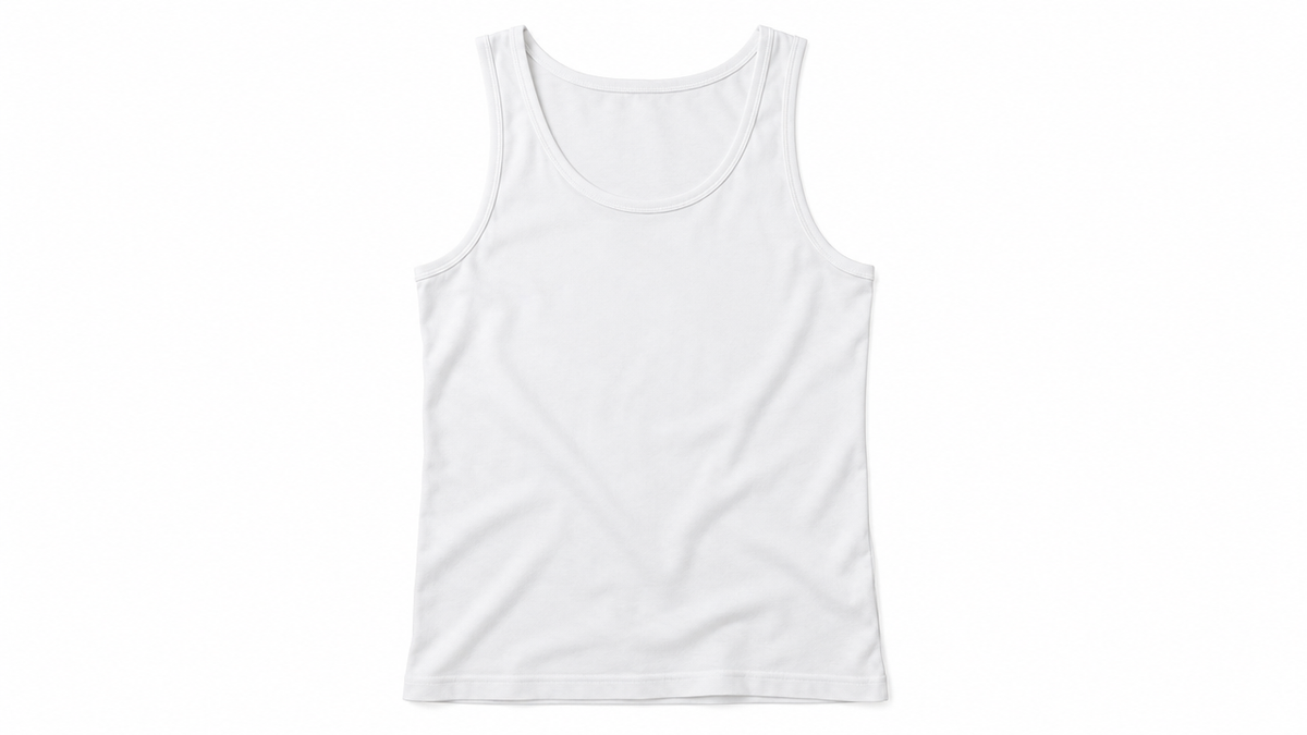 Blank white tank top