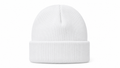 Blank white cuffed beanie