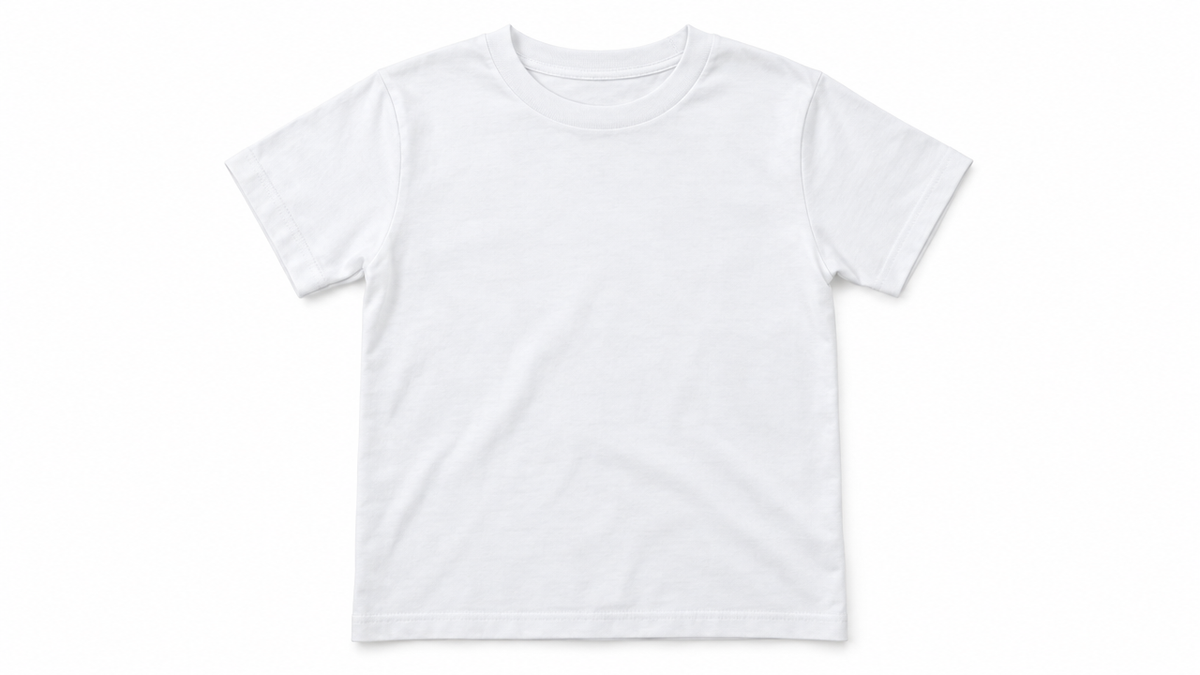Blank white youth t-shirt