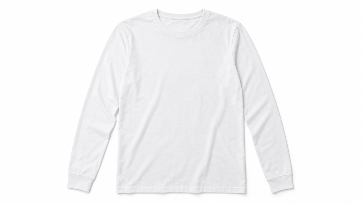 Blank white long sleeve tee