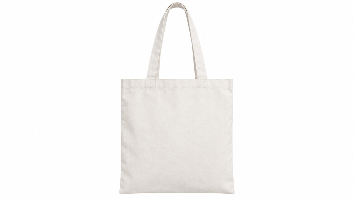 Blank natural canvas tote bag