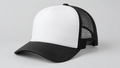 Blank white foam trucker hat ready for custom printing