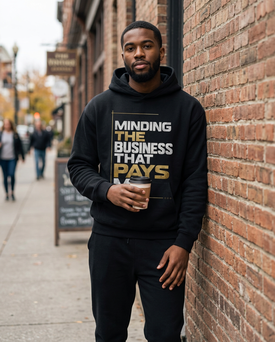 Minding Business 445GSM Unisex Fall&Winter Loopback Hoodie - lifestyle photo