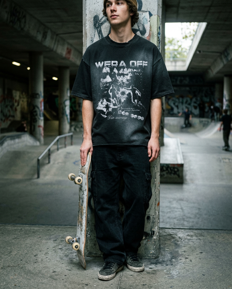 Men's Distressed Collage Graphic Tee - lifestyle photo