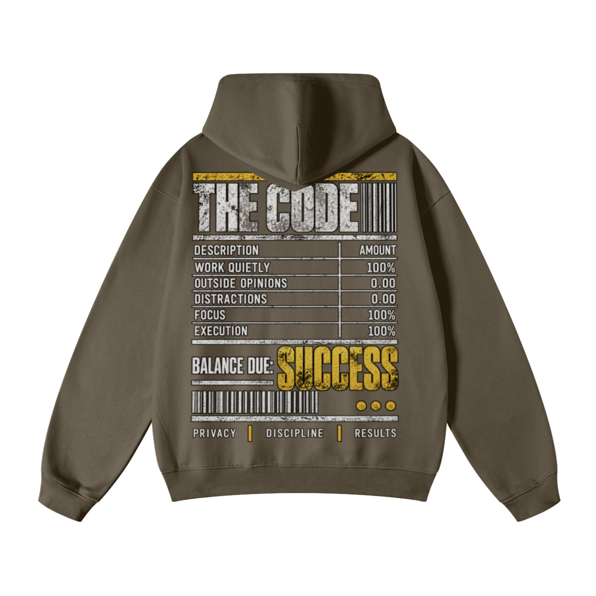 445GSM Unisex Fall&Winter Loopback Hoodie Brown