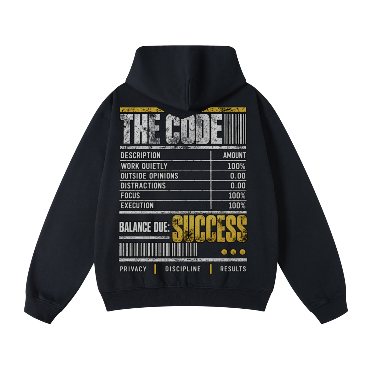 445GSM Unisex Fall&Winter Loopback Hoodie Black
