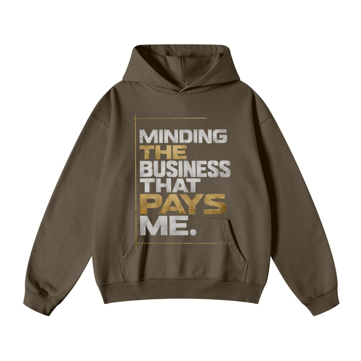 445GSM Unisex Fall&Winter Loopback Hoodie Brown
