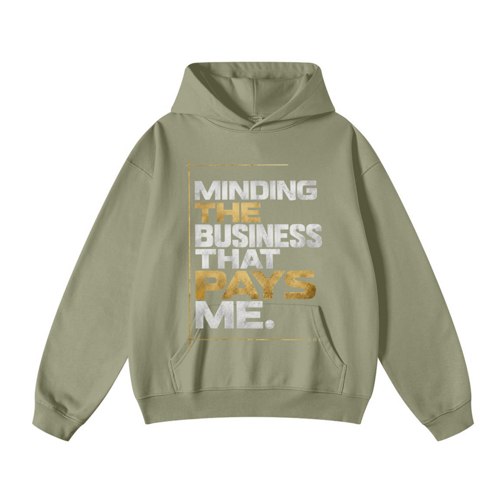445GSM Unisex Fall&Winter Loopback Hoodie Gray Green