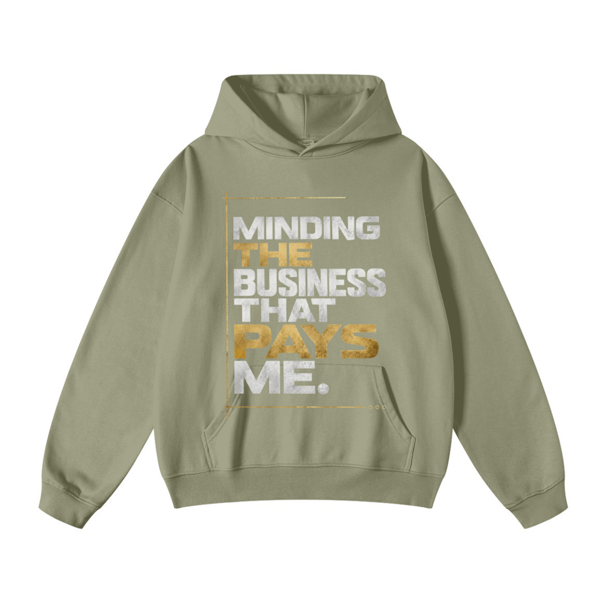 445GSM Unisex Fall&Winter Loopback Hoodie Gray Green