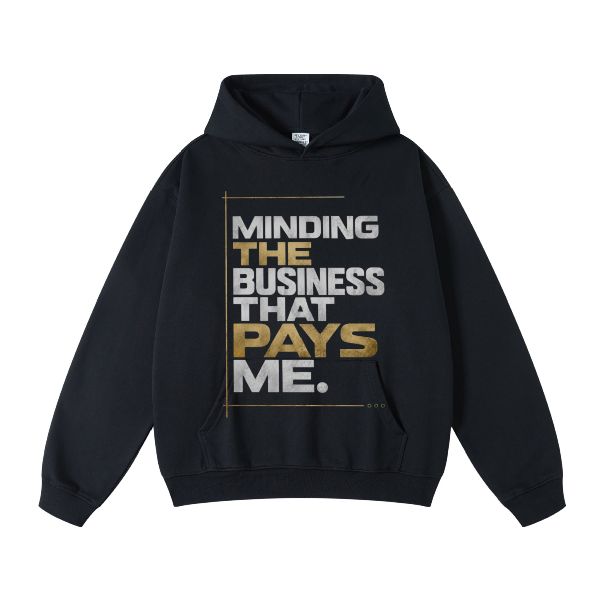 445GSM Unisex Fall&Winter Loopback Hoodie Black