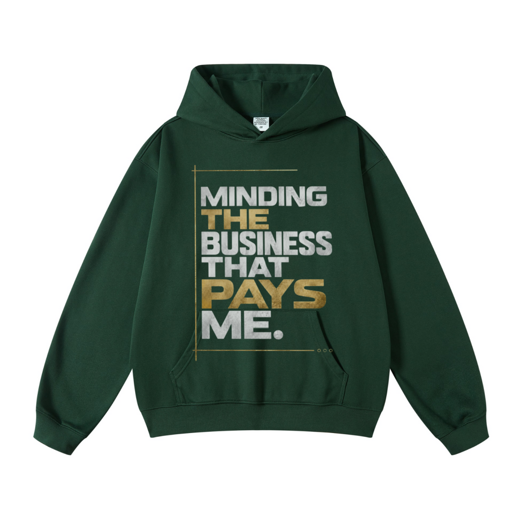 445GSM Unisex Fall&Winter Loopback Hoodie Dark Green