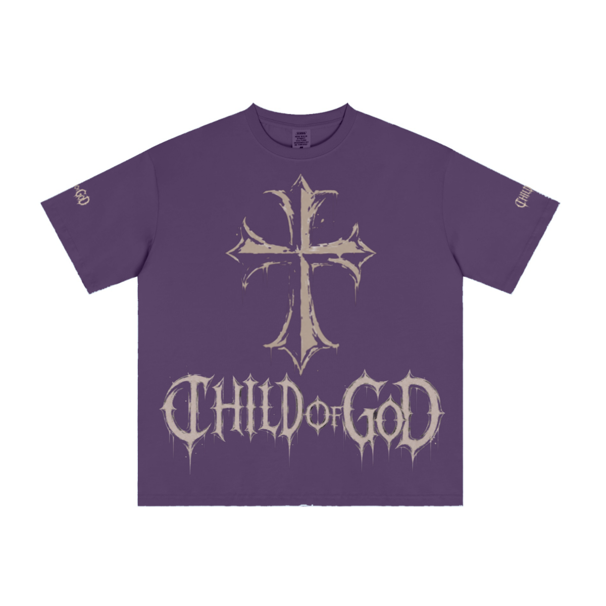 235GSM Men's Low-Shrink Cool-Touch Cotton T-Shirt Purple