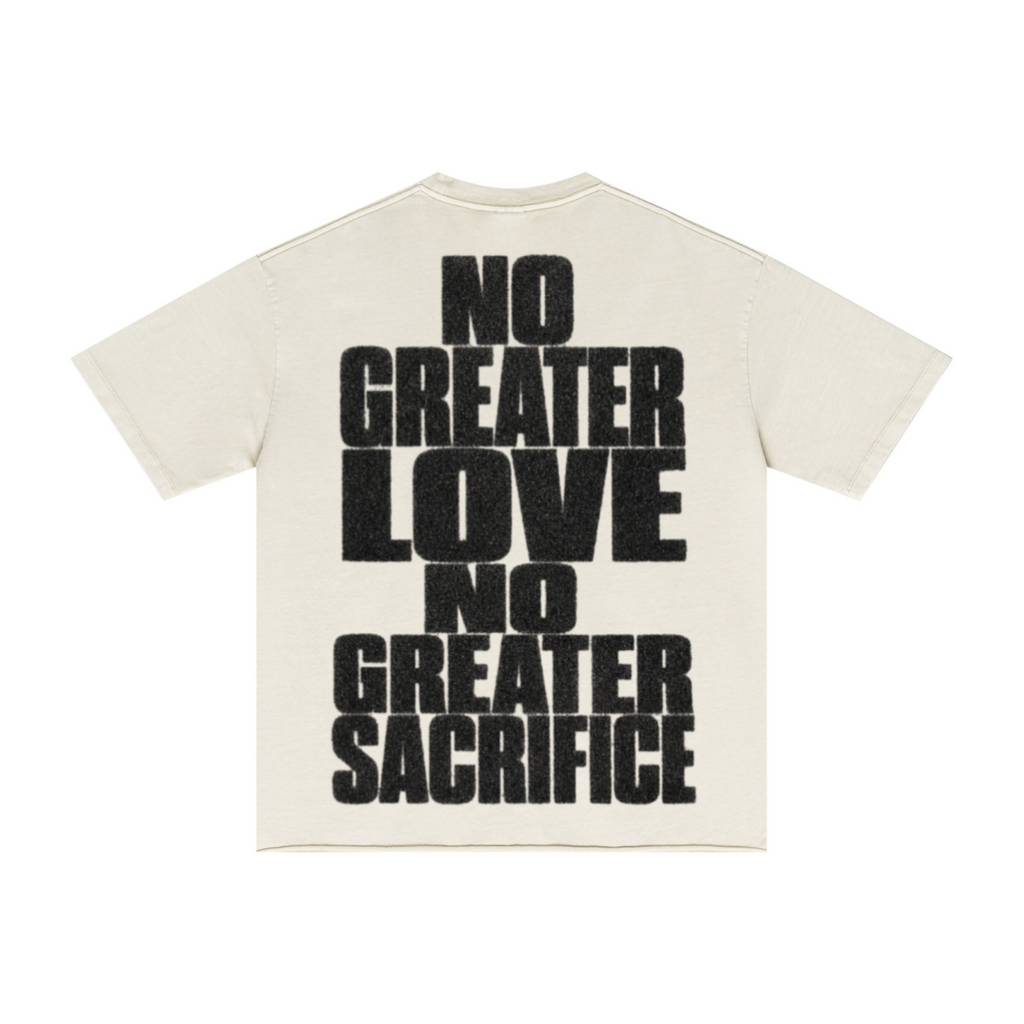 275GSM Men's Double-Yarn Raw-Edge Pigment-Wash T-Shirt Apricot
