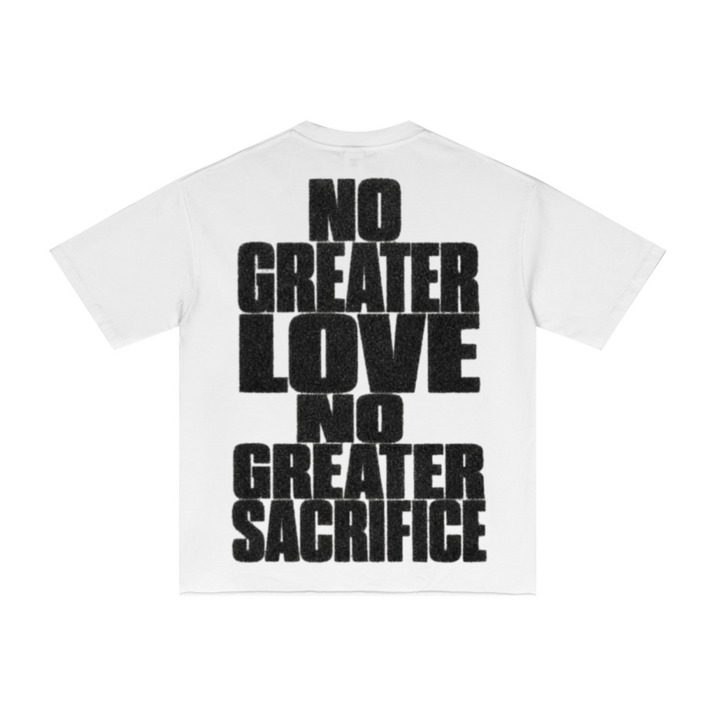 275GSM Men's Double-Yarn Raw-Edge Pigment-Wash T-Shirt White