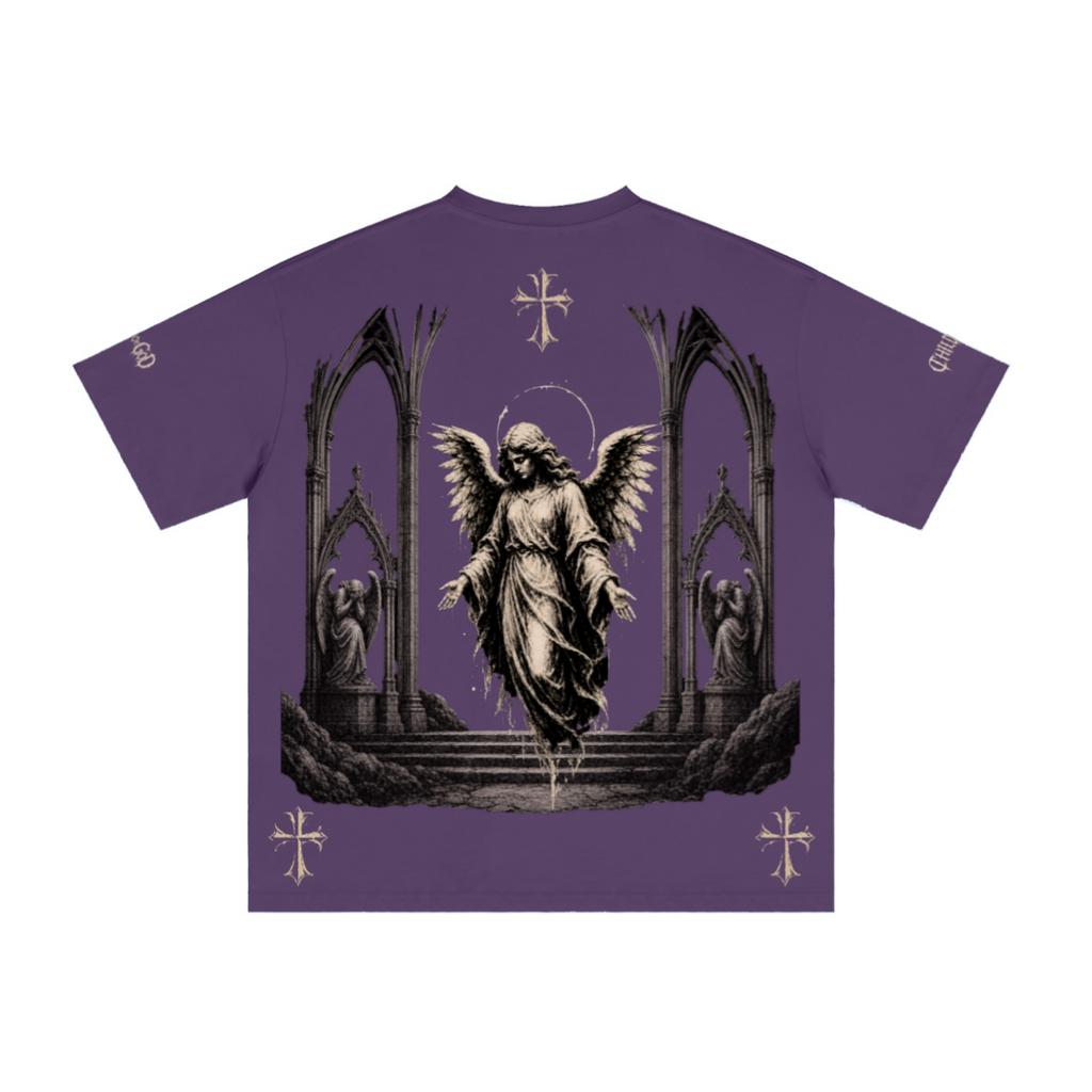 235GSM Men's Low-Shrink Cool-Touch Cotton T-Shirt Purple