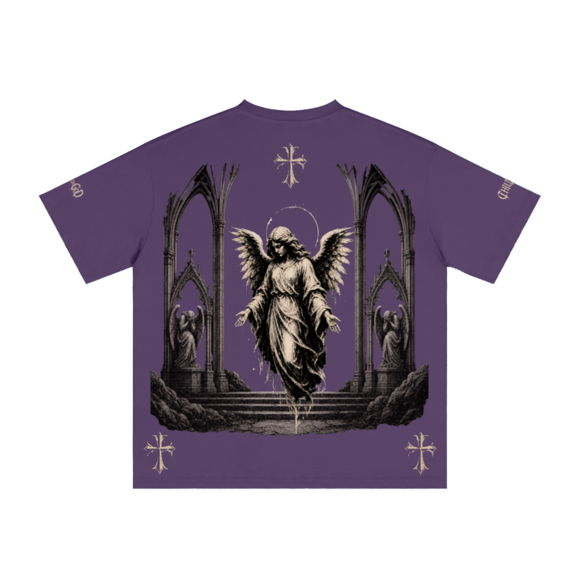 235GSM Men's Low-Shrink Cool-Touch Cotton T-Shirt Purple