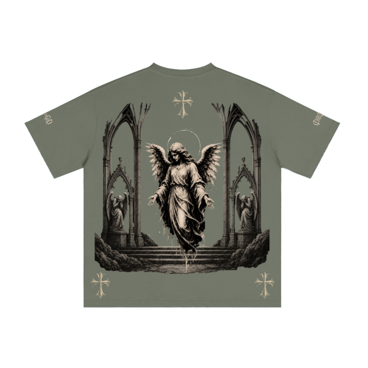 235GSM Men's Low-Shrink Cool-Touch Cotton T-Shirt Green