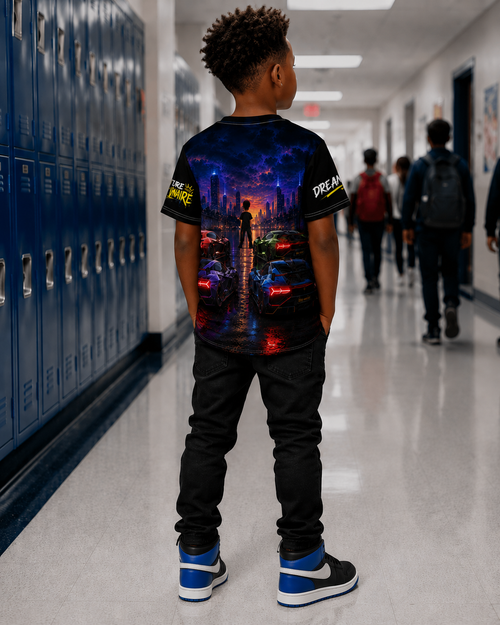 Boys Supercars Future Millionaire Cotton Crew Neck T-Shirt
