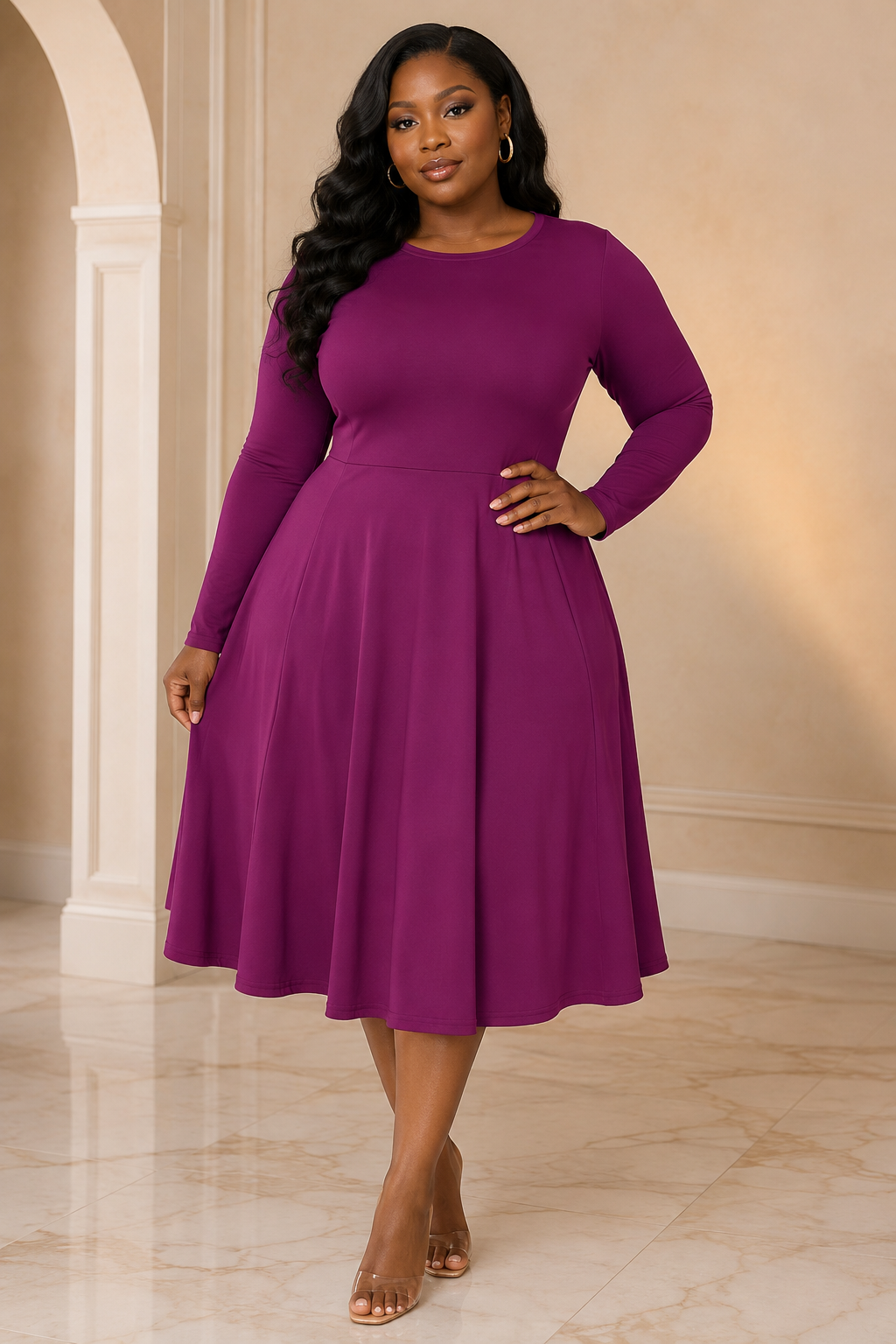 Long Sleeve Midi Dress