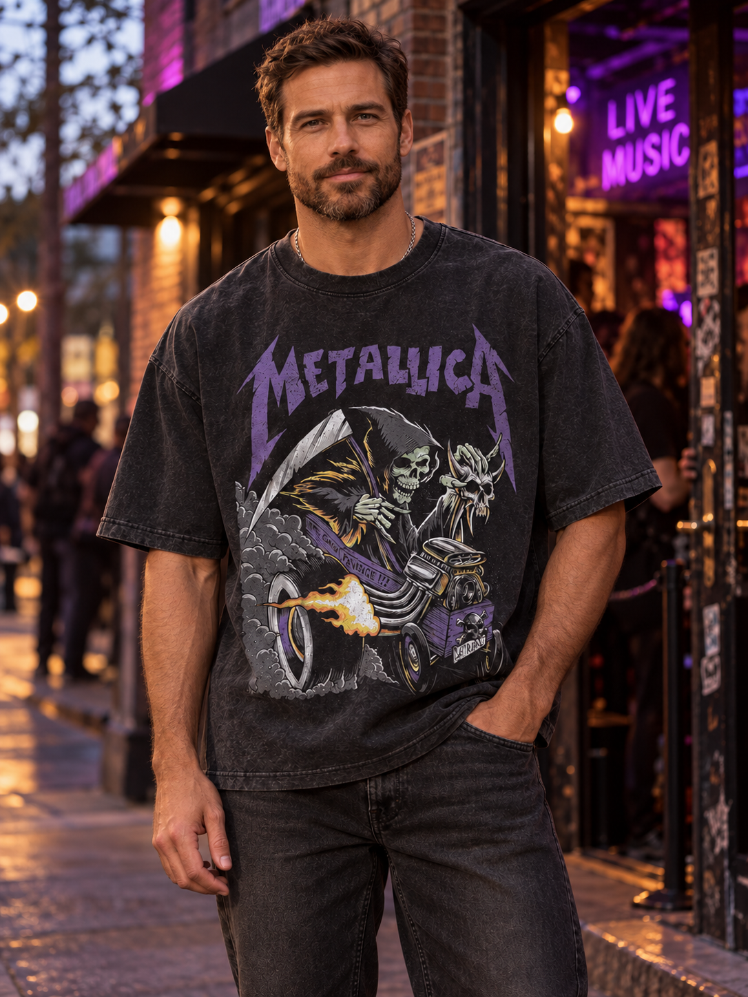 Men's Reaper Rider Vintage Wash Tee